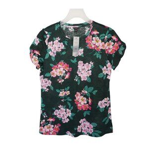 [NWT] Ann Taylor Petite Floral Cluster Linen Petal Sleeve Tee